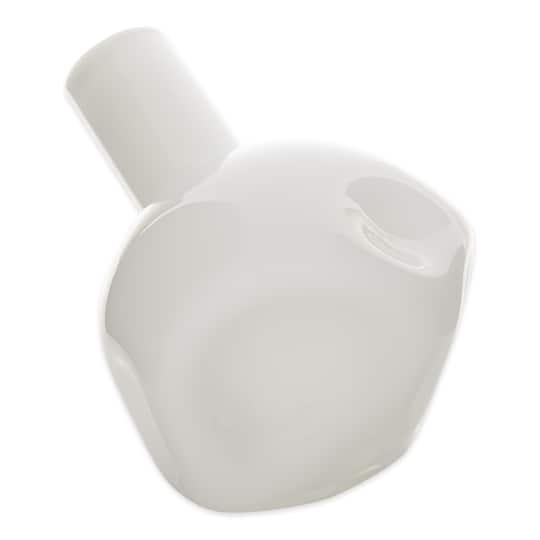 6" White Abstract Vase